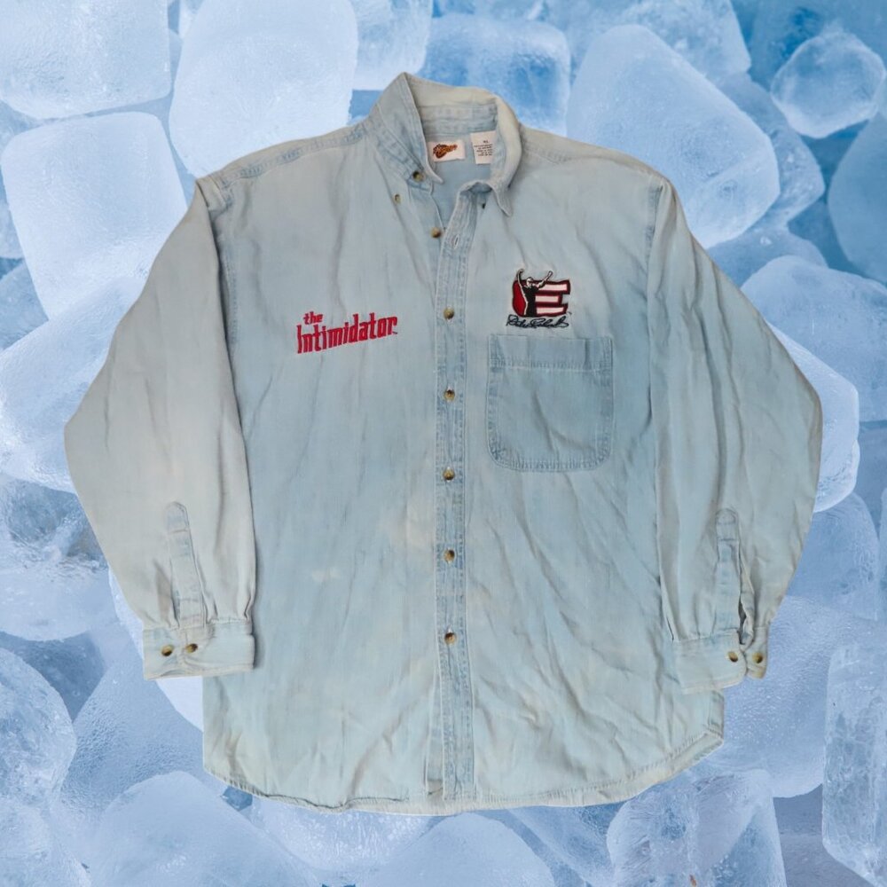 Dale Earnhardt Denim Shirt Men’s XL Winners Circle The Intimidator #3